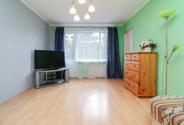 A warm and sunny two-room apartment in the most convenient location in Purvciem.