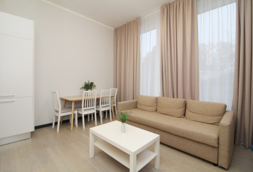 A stylish, ergonomic apartment in a modern project is offered for rent.