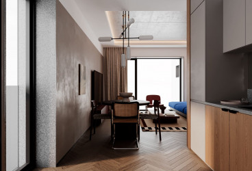 Stylish three-room apartment in the new Skolas 17 project in central Riga