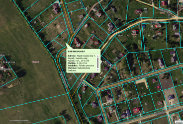 Land plot for the construction of a private house.